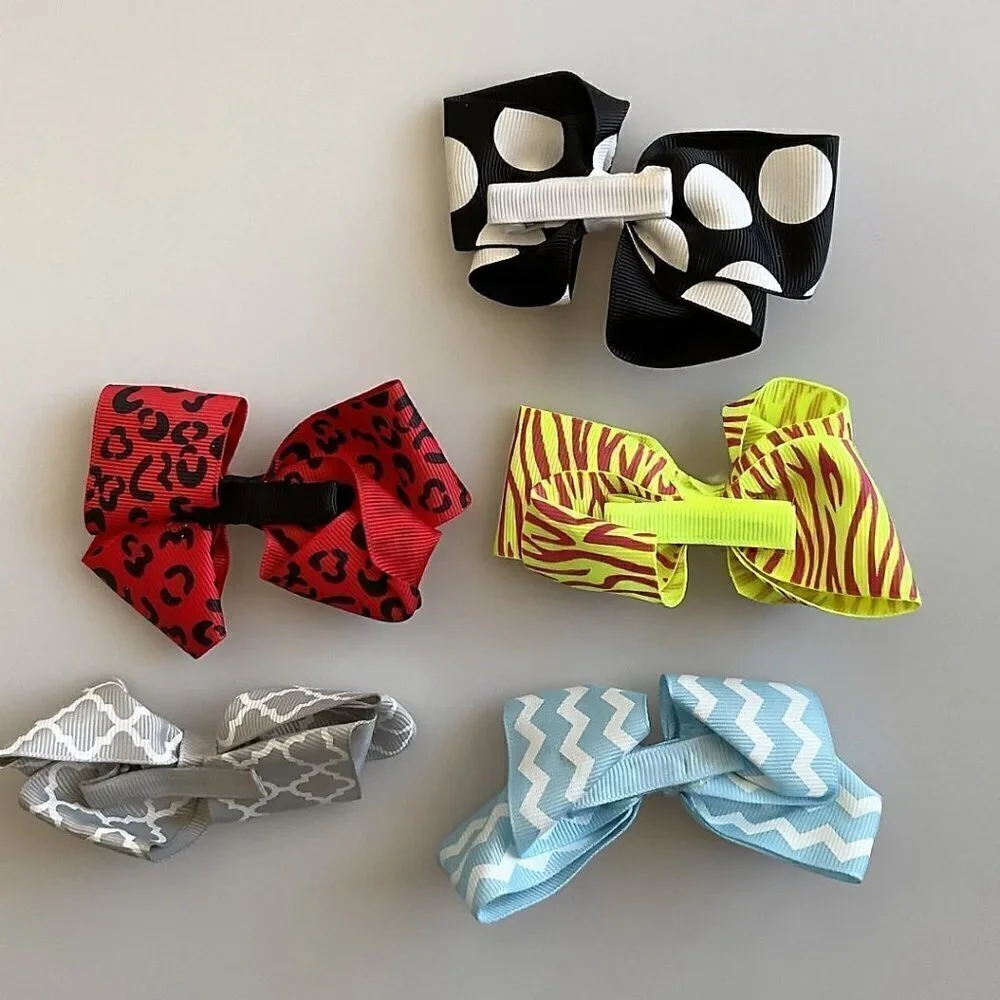 HAIR BOWS CLIPS SET 5